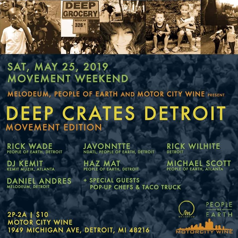 Deep Crates Detroit (Movement Edition) - フライヤー表