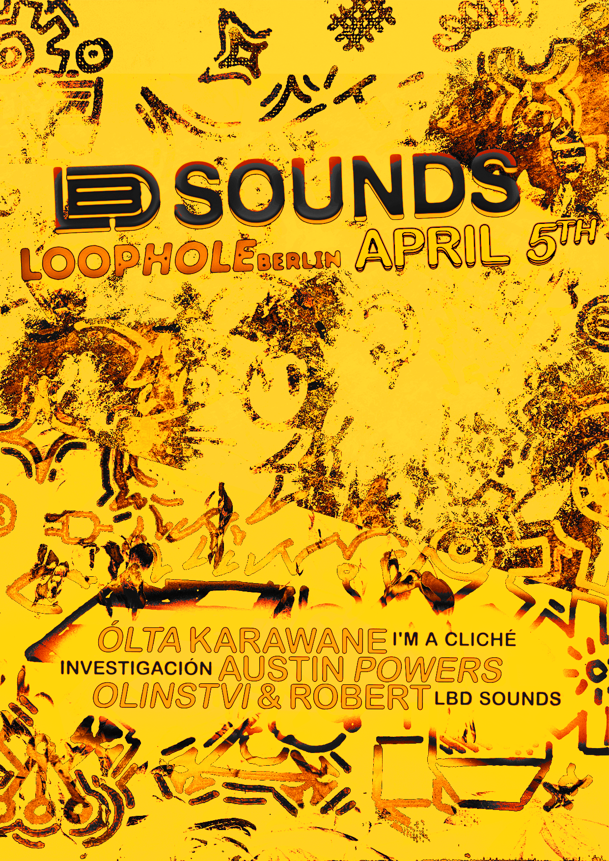 LBD Sounds with Olta Karawane, Austin Powers, Olinstvi, Robert - Página frontal