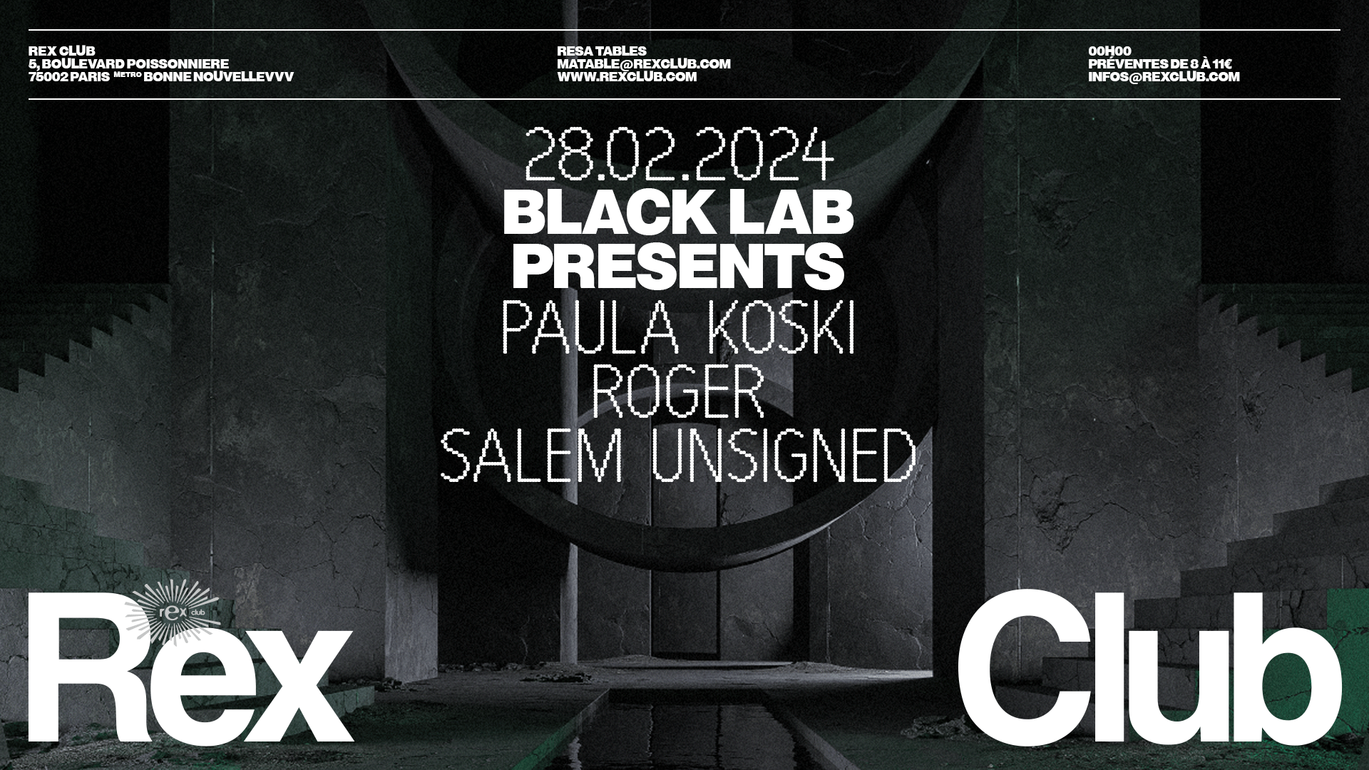 Black Lab presents: Paula Koski, Roger, Salem Unsigned - フライヤー表