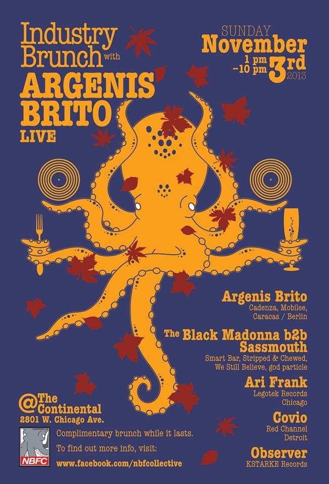 Industry Brunch with Argenis Brito Live and Friends, Day of the Dead Edition - フライヤー表