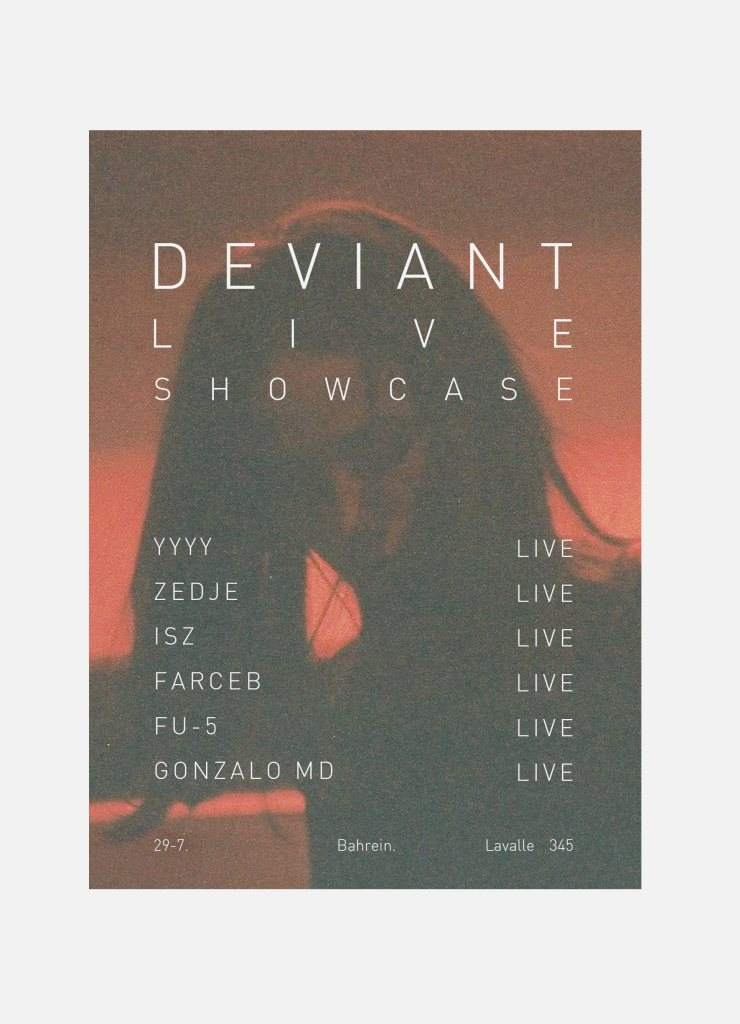 Deviant Live Showcase - フライヤー表