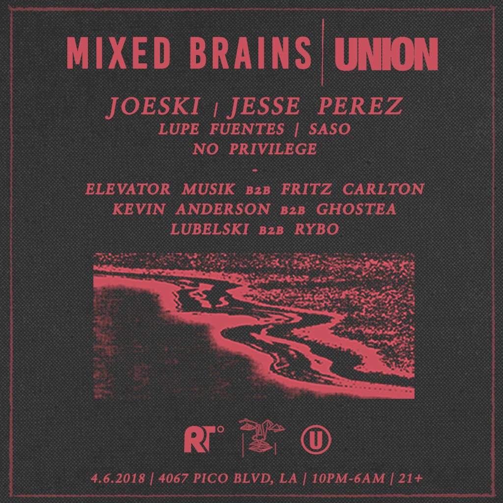 Mixed Brains x Union presents Joeski and Jesse Perez - フライヤー表