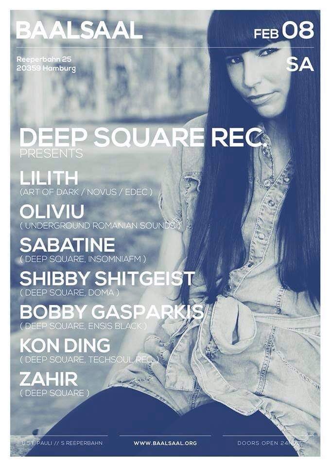 Deep Square Records Pres. Lilith & Oliviu - フライヤー表
