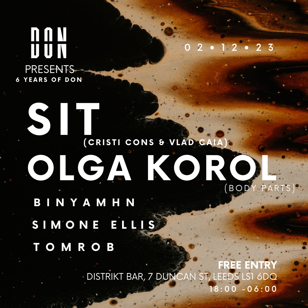 6 YEARS OF DON presents SIT (Cristi Cons & Vlad Caia) & Olga Korol - Página trasera