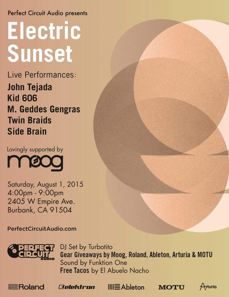 Electric Sunset: John Tejada, Kid 606, M. Geddes Gengras, Twin Braids, Side Brain, & Turbotito - Página frontal