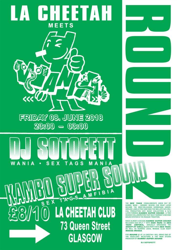 La Cheetah Meets Wania Round 2 - DJ Sotofett Kambo Super Sound - フライヤー表