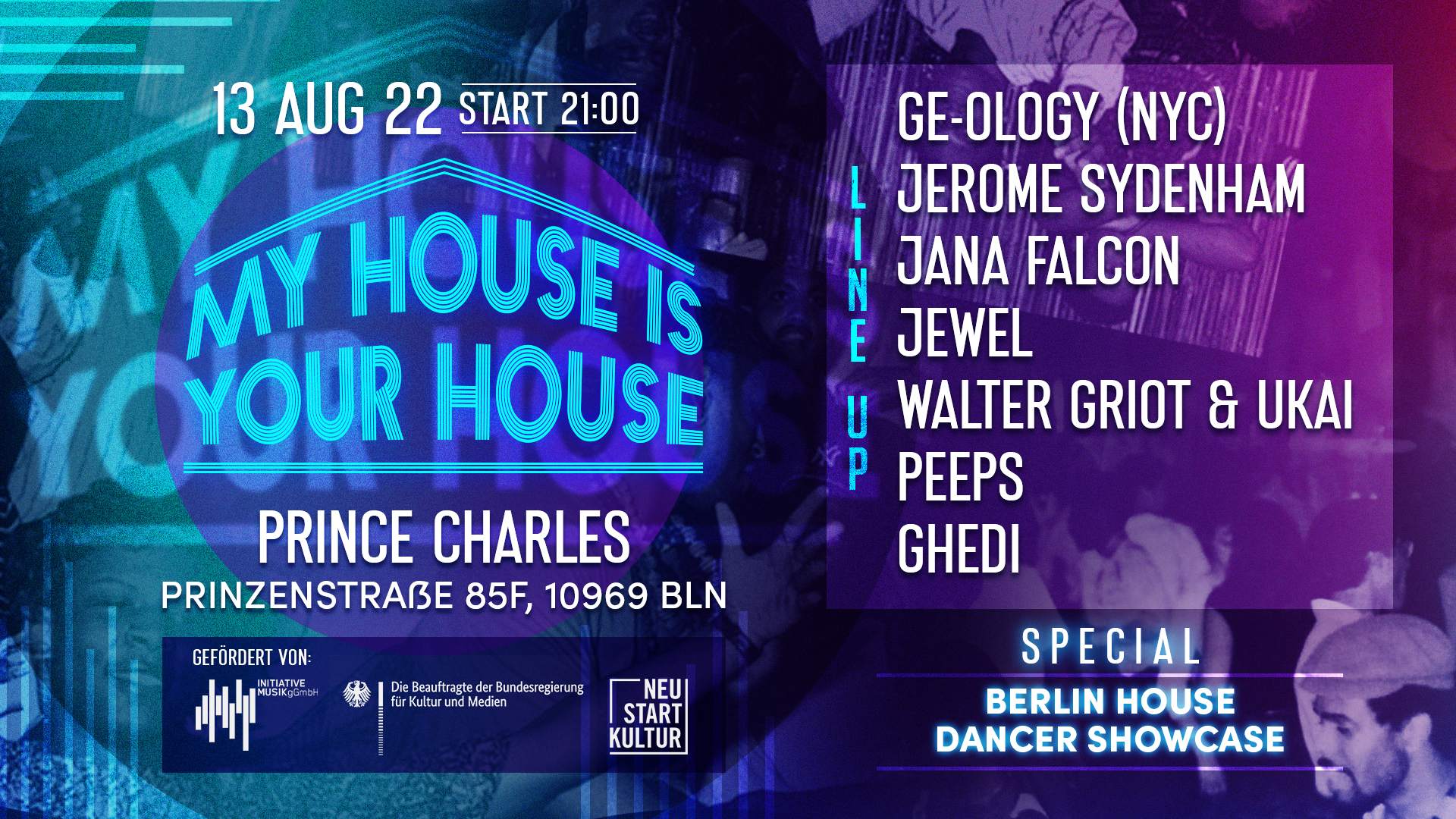 My House Is Your House w/Ge-ology, Jerome Sydenham a.m - フライヤー表