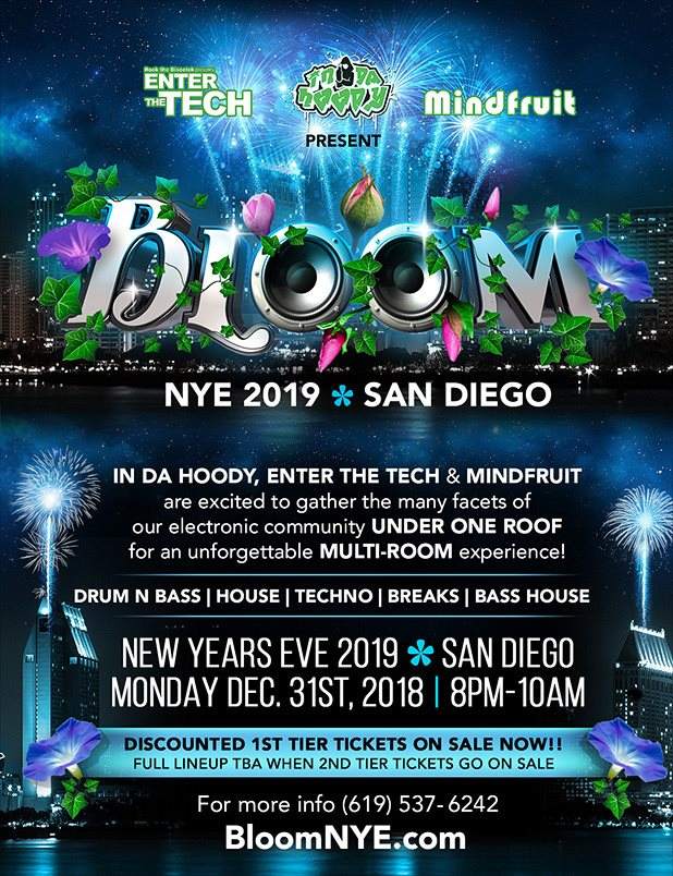 Bloom NYE 2019 - フライヤー表