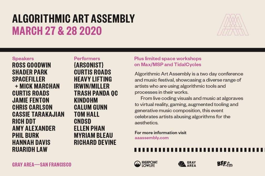 Algorithmic Art Assembly 2020 - Página trasera