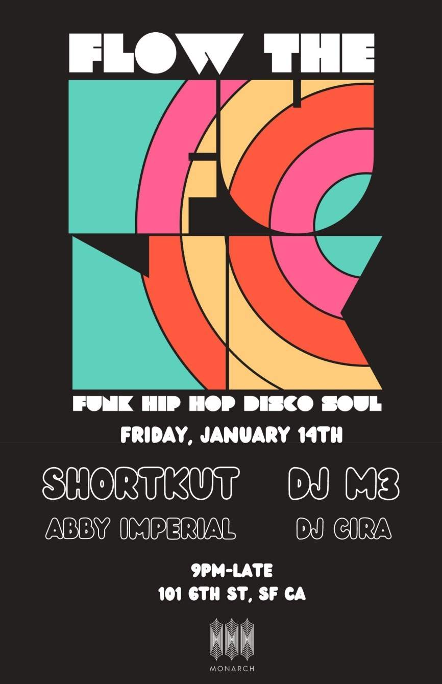 Flow the Funk: Shortkut, Abby Imperial, DJ M3 and DJ Cira - フライヤー表