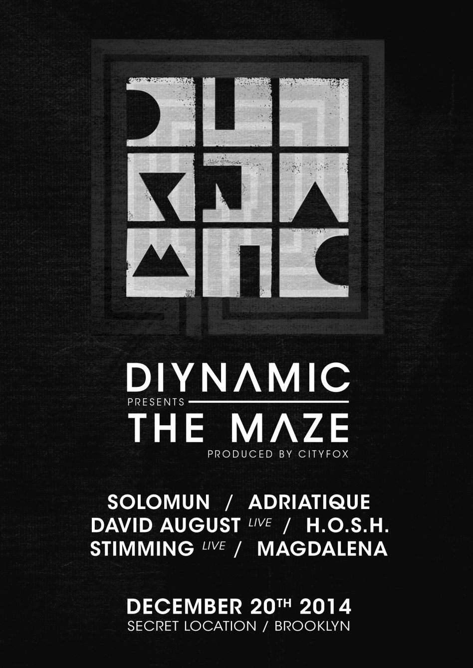 Diynamic presents The Maze, Produced by Cityfox with Solomun, Adriatique, David August and More - Página trasera