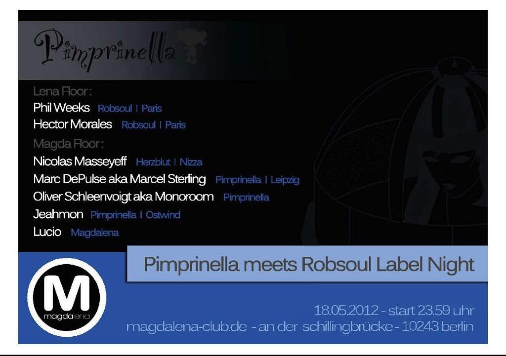 Pimprinella Meets Robsoul Label Night - フライヤー裏