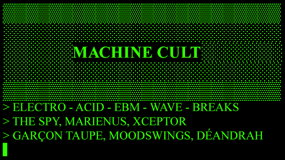 Machine Cult - フライヤー表