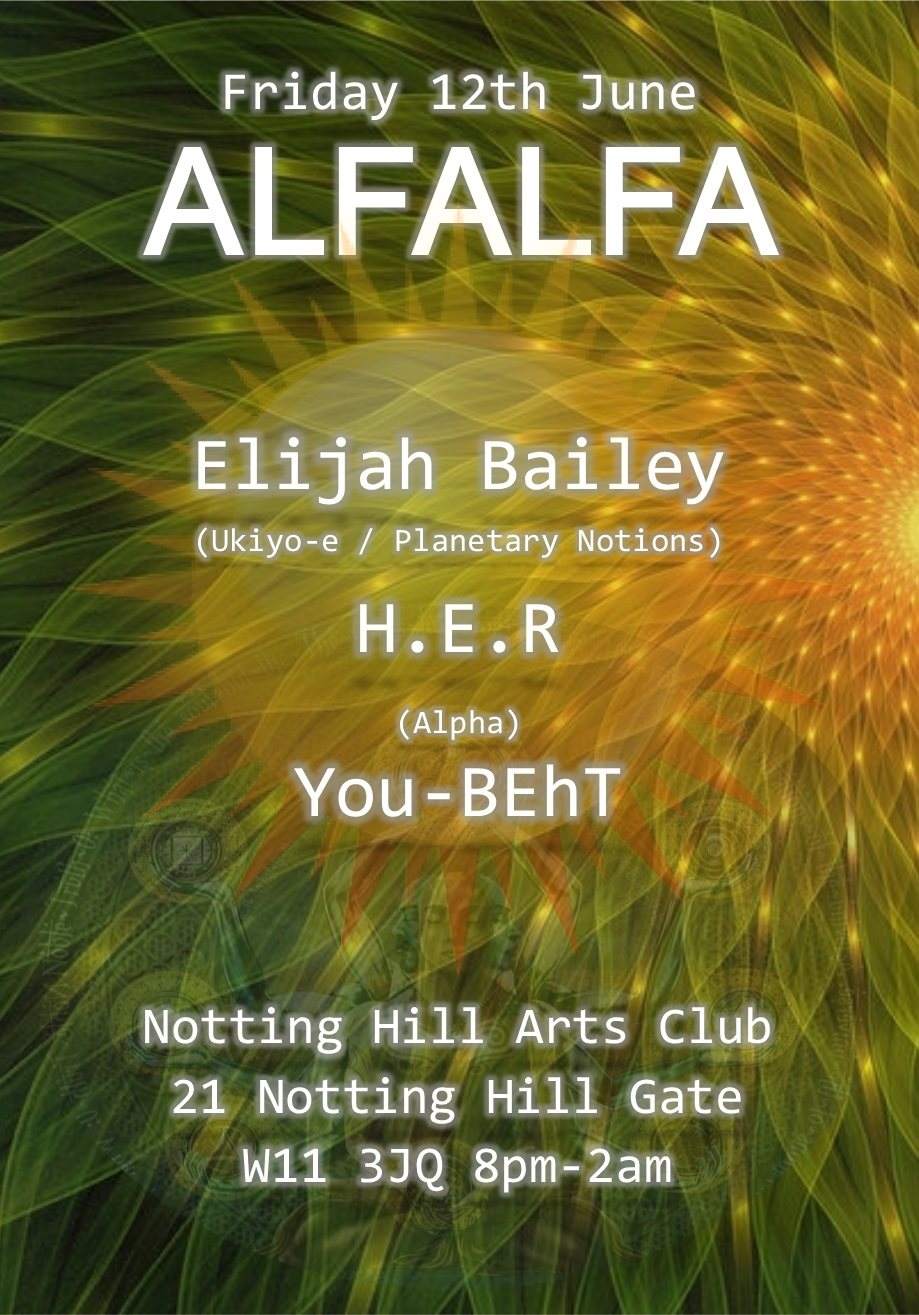 Alfalfa with Elijah Bailey & H.E.R - フライヤー表