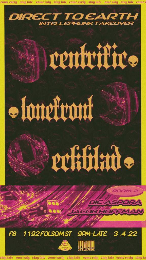 Direct to Earth: Intellephunk Takeover with Centrific, Lonefront and More - フライヤー裏