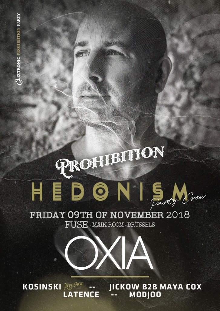 Hedonism #10 w Oxia - フライヤー表
