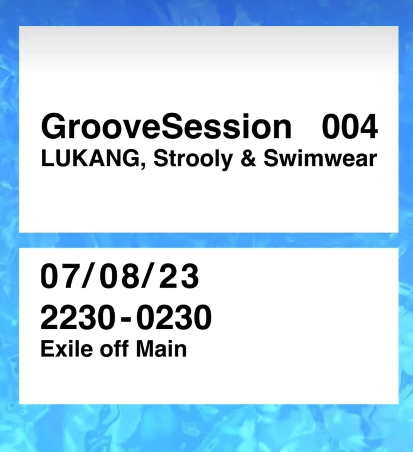 GrooveSession 004 - フライヤー表