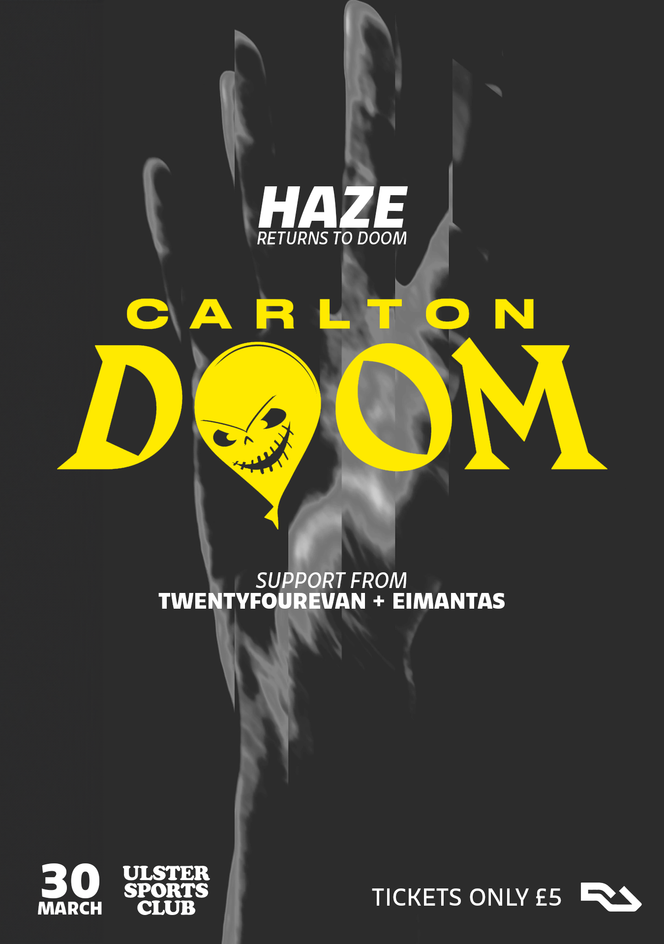 HAZE presents: Carlton Doom - フライヤー裏