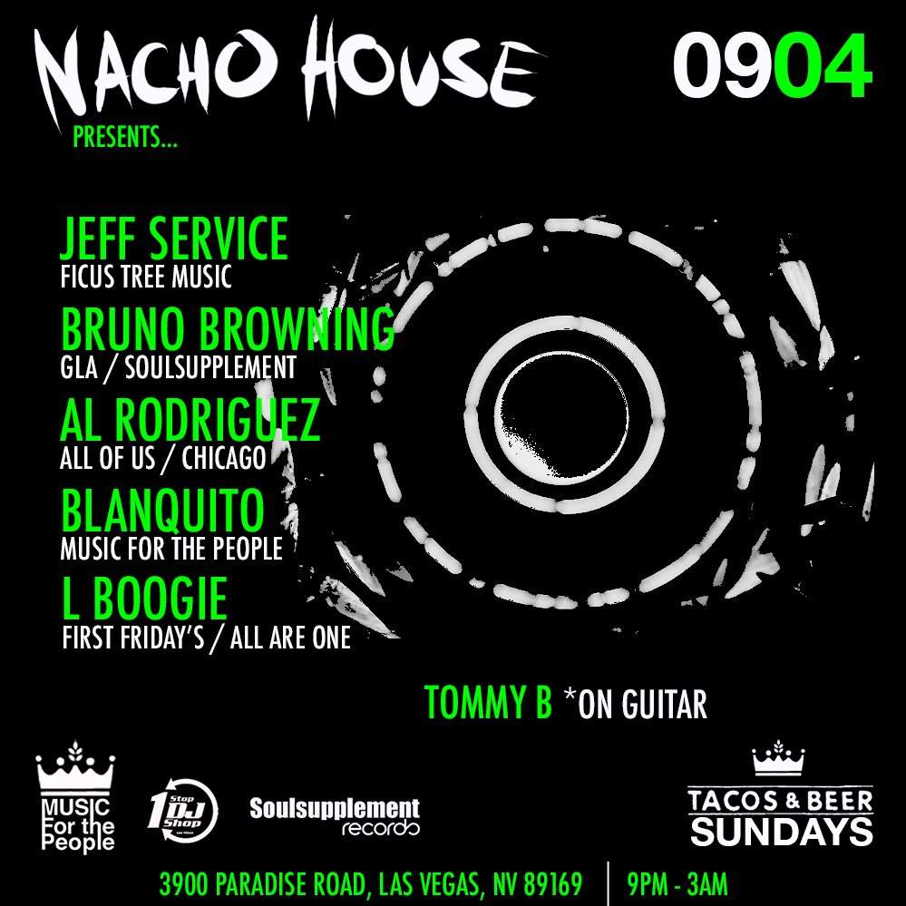 House Music Sundays presents Nacho House - フライヤー表