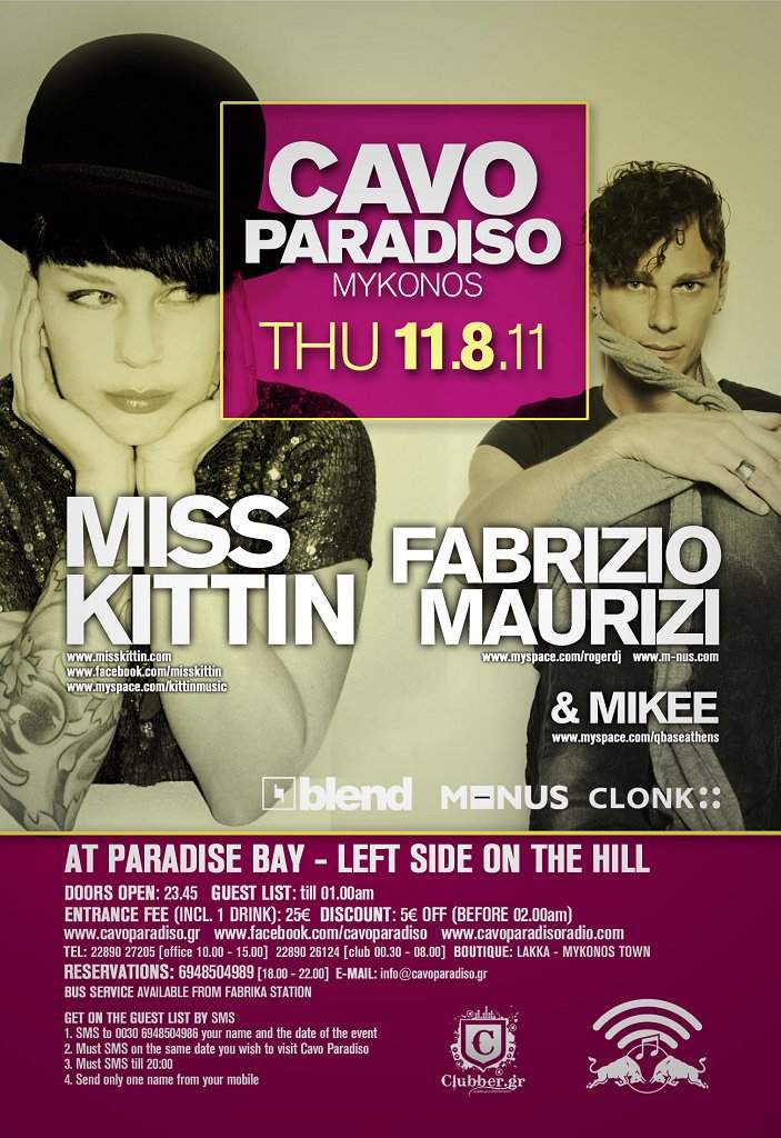 Cavo Paradiso presents Miss Kittin & Fabrizio Maurizi - Página frontal