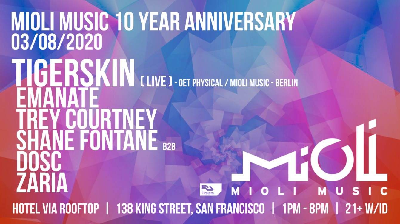 Mioli Music 10 Year Anniversary - フライヤー表