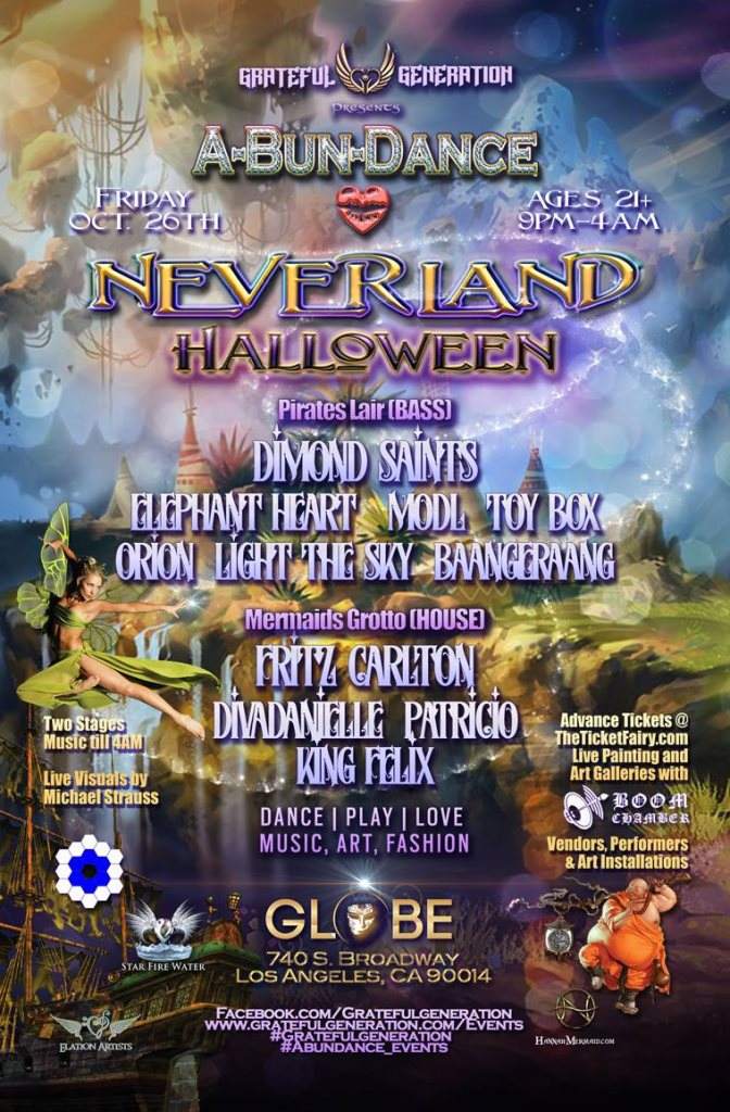 Abundance Neverland Halloween! at The Globe Theatre, Los Angeles