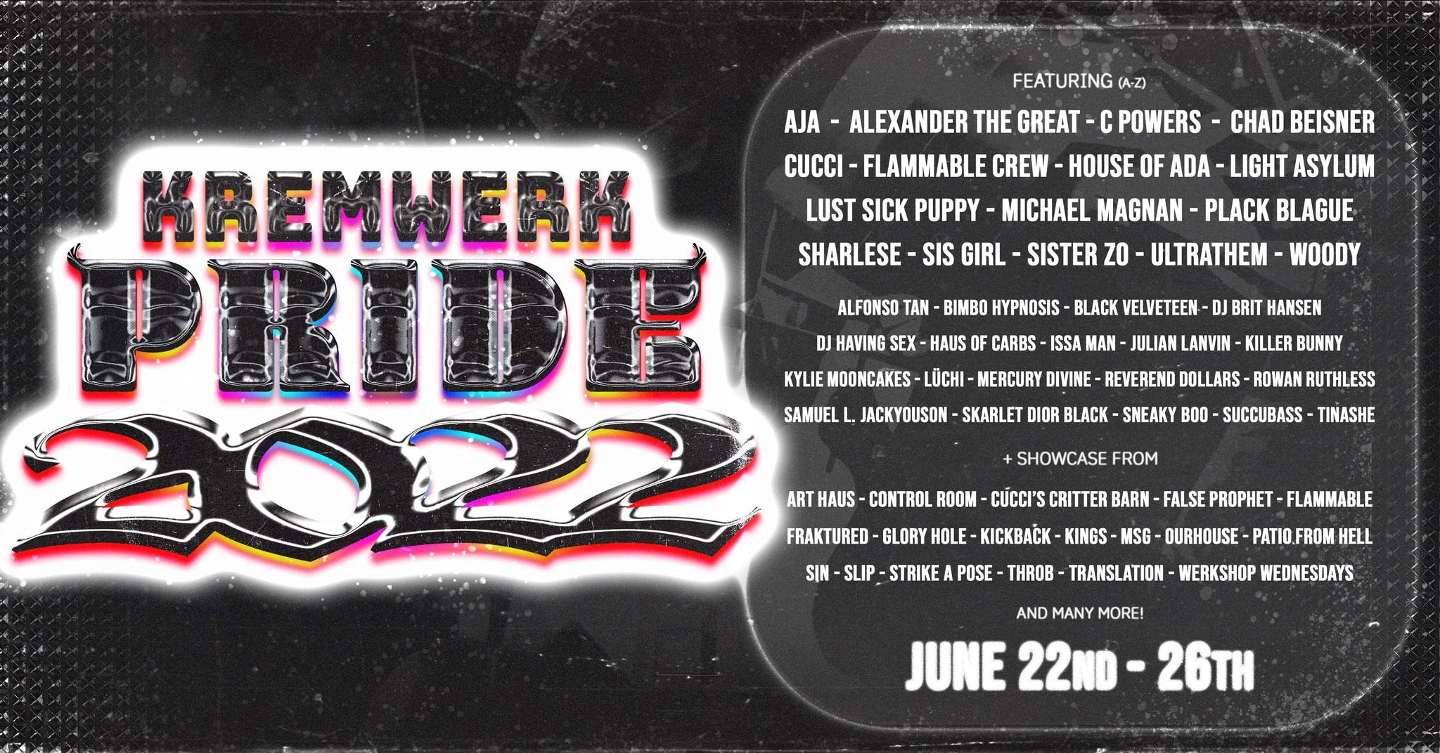 Kremwerk Pride Week 2022 at Kremwerk-Timbre Room-Cherry Complex