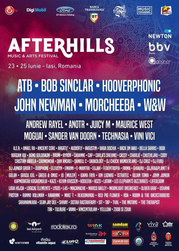 Afterhills Festival w. John Newman • Sander Van Doorn • Technasia • Vini Vici • W&W - Página frontal