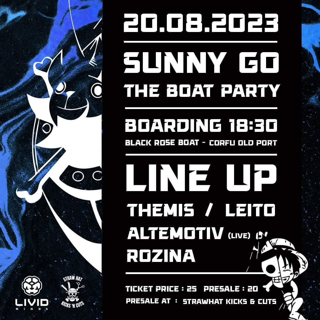 Sunny Go // The Boat Party - フライヤー表