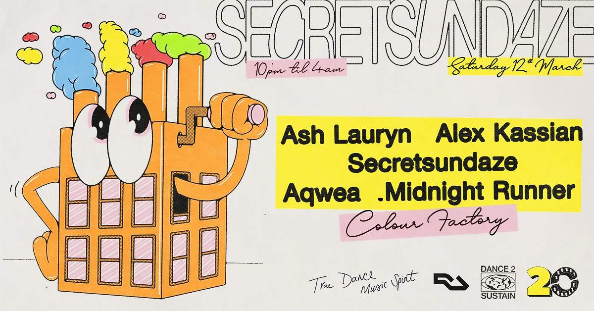 Secretsundaze with Ash Lauryn, Alex Kassian, Aqwea, Midnight Runner - Página frontal