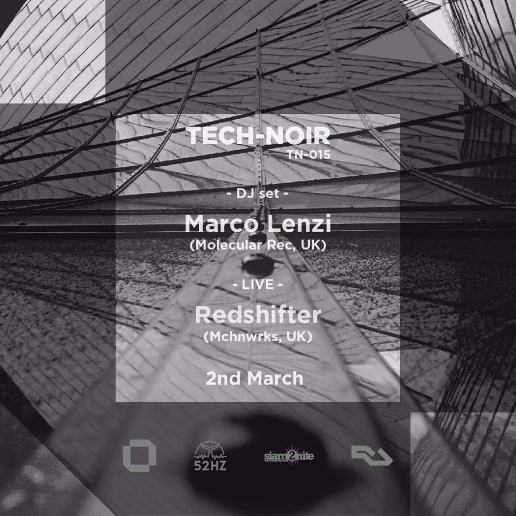 Tech-Noir with Marco Lenzi & Redshifter - フライヤー裏