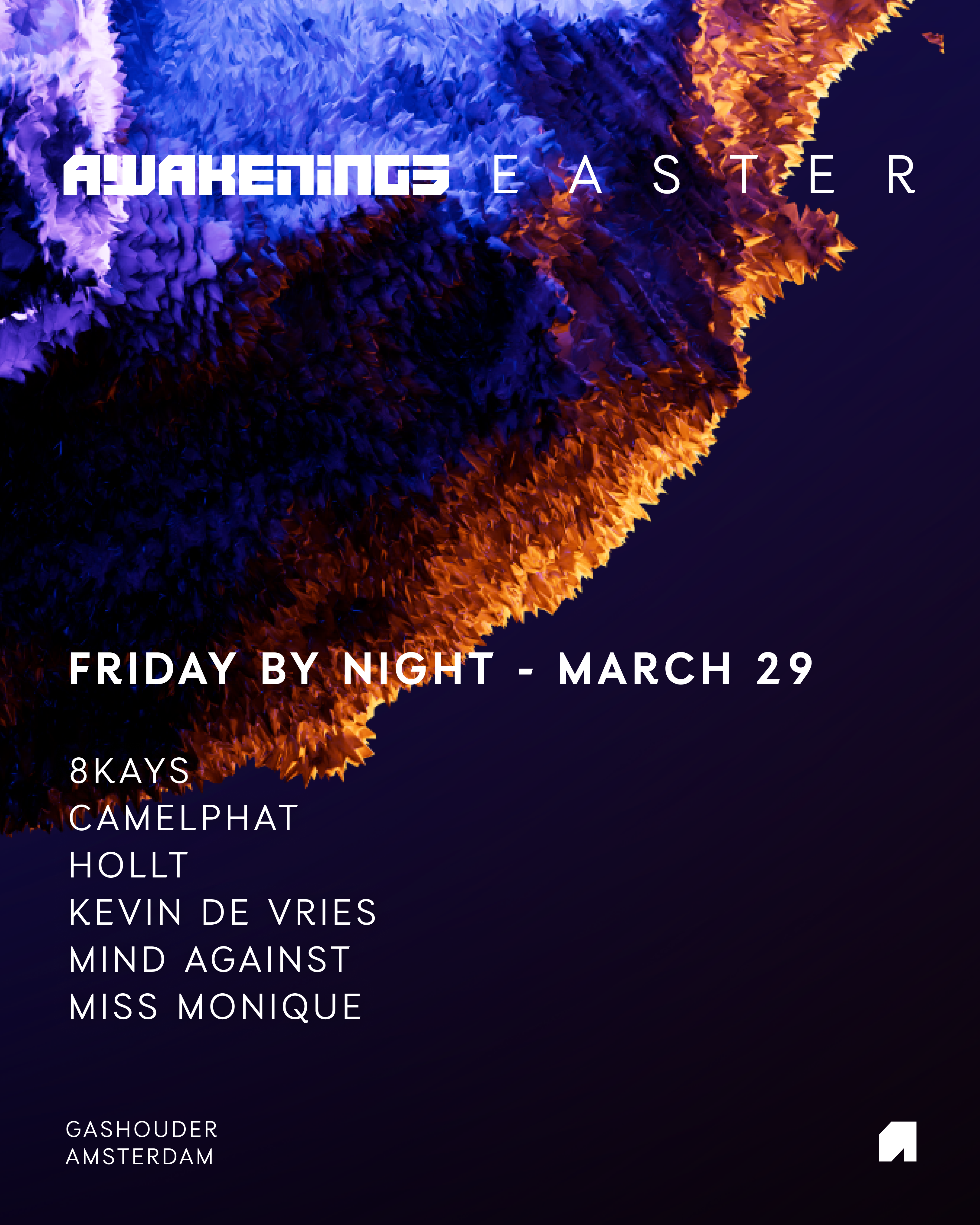 AWAKENINGS EASTER FRIDAY BY NIGHT - MARCH 29 - フライヤー表