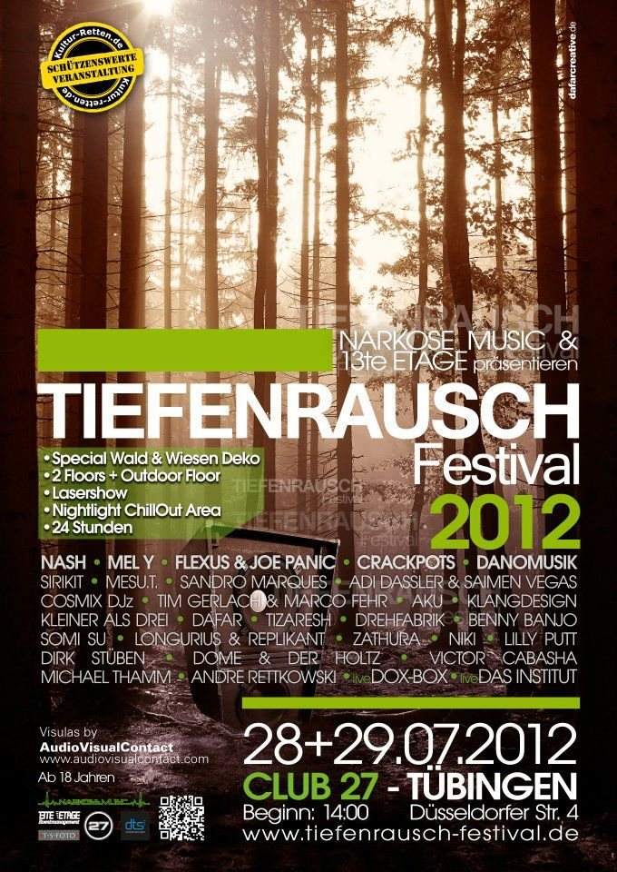Tiefenrausch Festival 2012 - フライヤー表