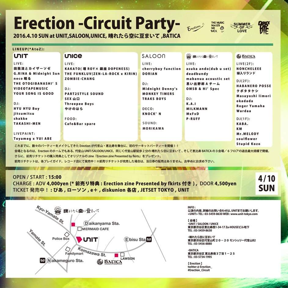 Erection -Circuit Party- - フライヤー裏