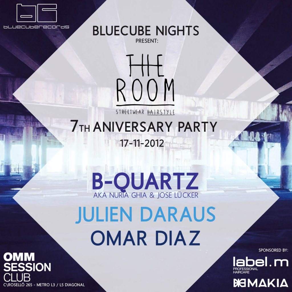 Bluecube Nights presents: The Room Streetwear & Hairstyle - フライヤー表
