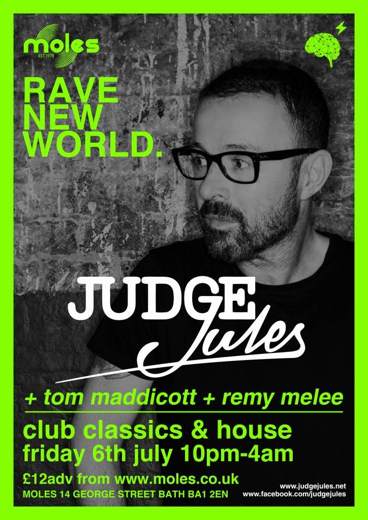 Rave New World presents Judge Jules - フライヤー表