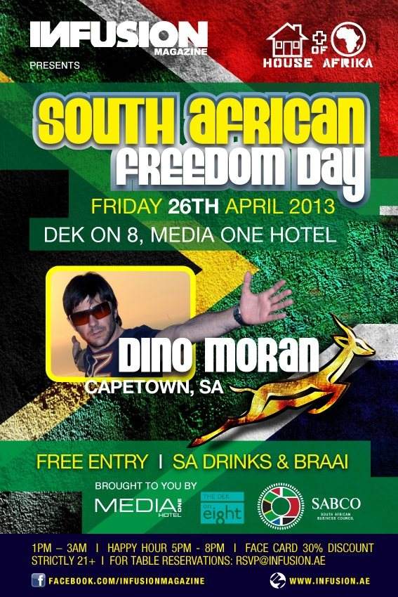 South African Freedom Day ft Dino Moran - フライヤー表