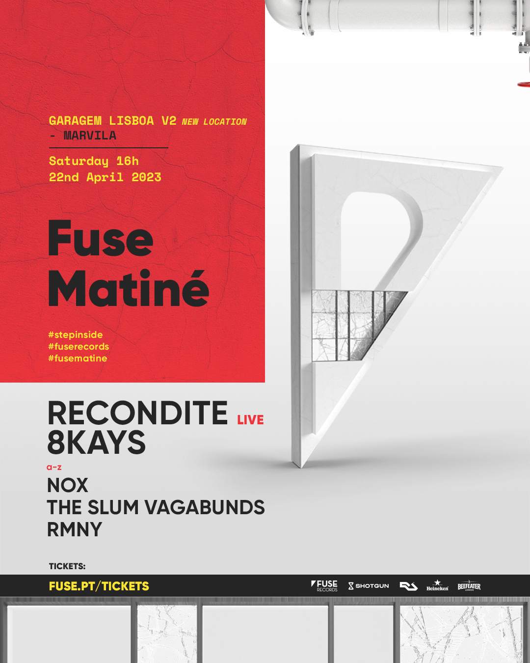 Fuse Matiné: Recondite Live + 8KAYS - フライヤー表