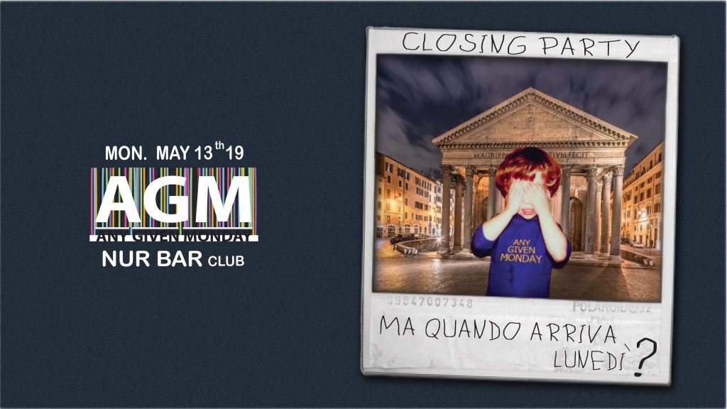 Any Given Monday - Closing Party - Página frontal