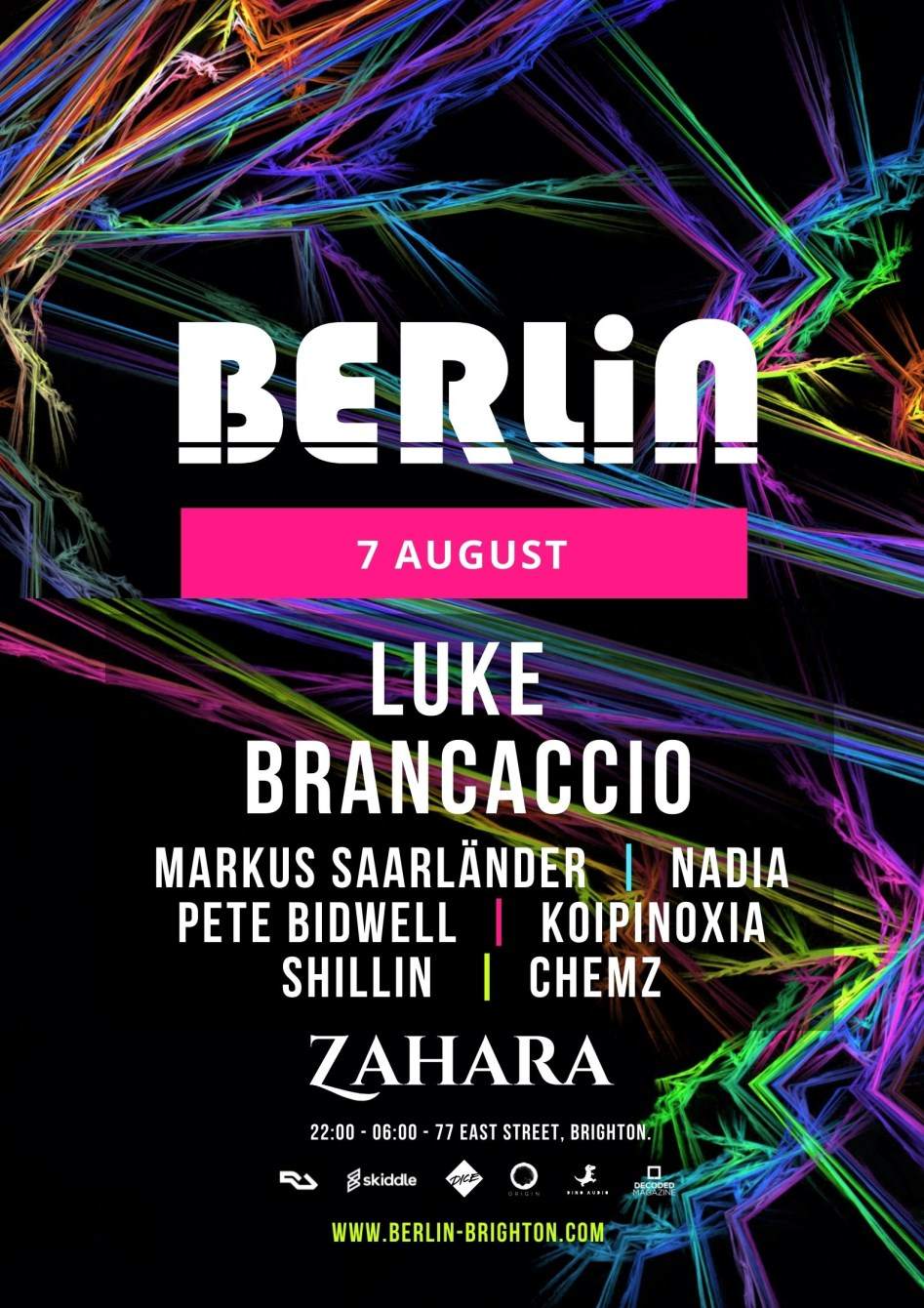 Berlin presents Luke Brancaccio - Pride Weekend - フライヤー表
