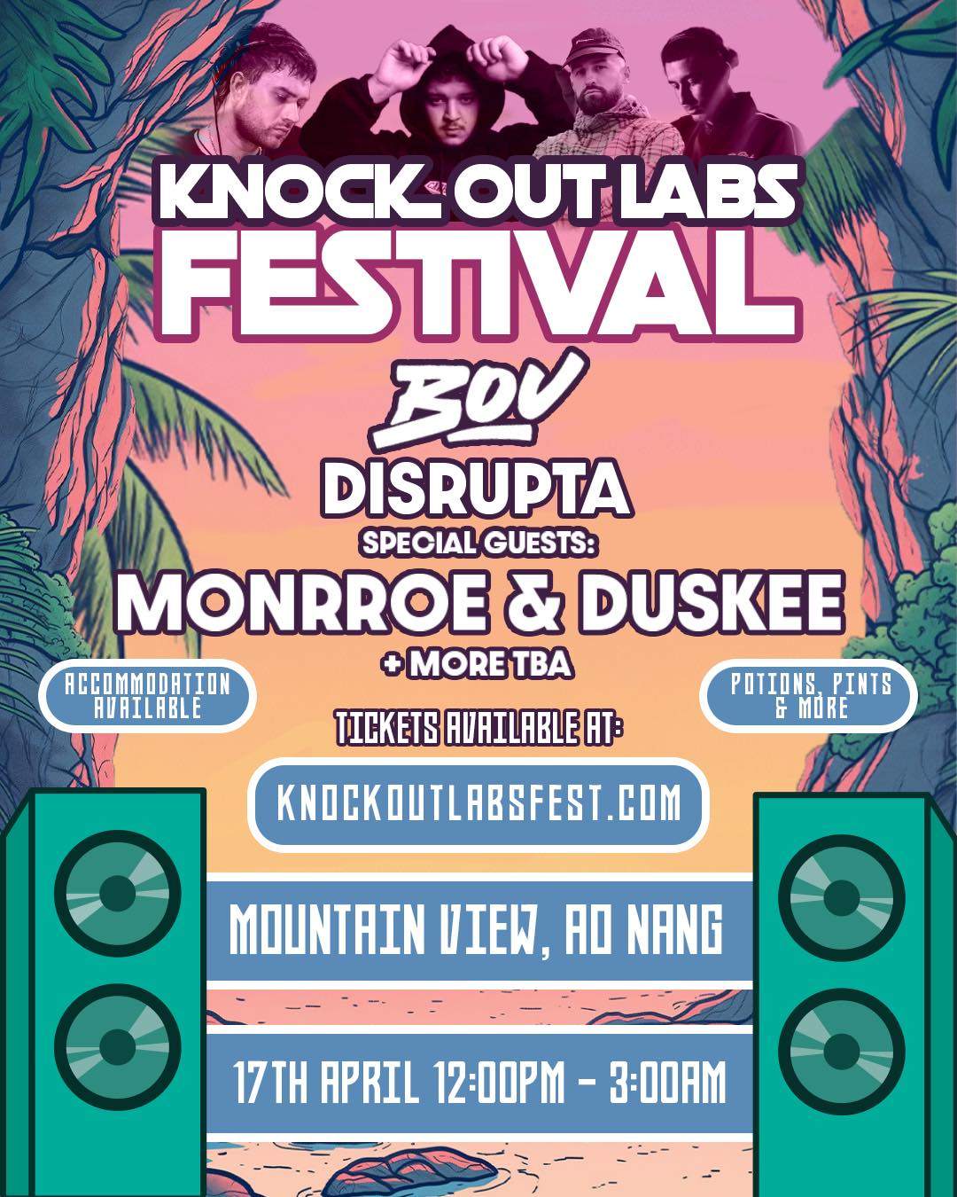 Knock Out Labs Festival: Bou, Disrupta, Monrroe & Duskee - フライヤー表