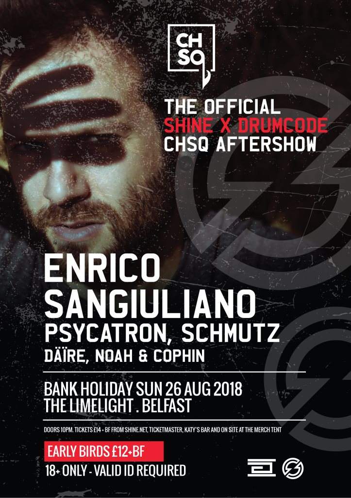 Enrico Sangiuliano - Official Drumcode x Shine Afterparty - フライヤー表