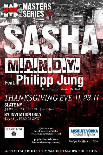 Sasha & M.A.N.D.Y. Thanksgiving Eve Special - Página frontal