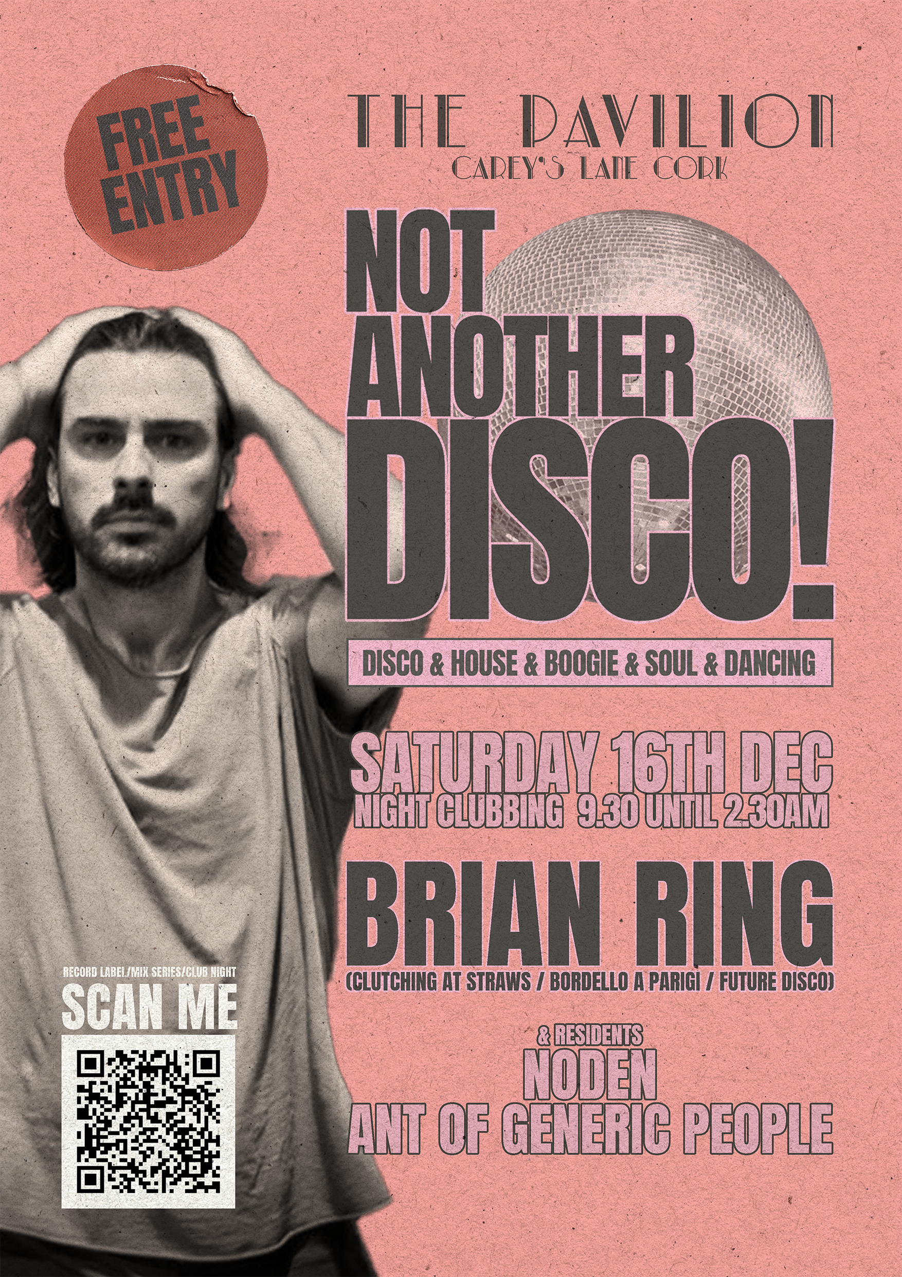 Not Another Disco! presents Brian Ring - フライヤー表