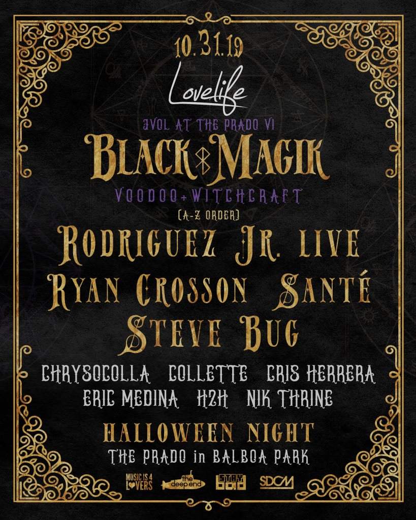Black Magik Halloween: Rodriguez Jr. Live, Steve Bug, Santé, & Ryan Crosson - Página frontal