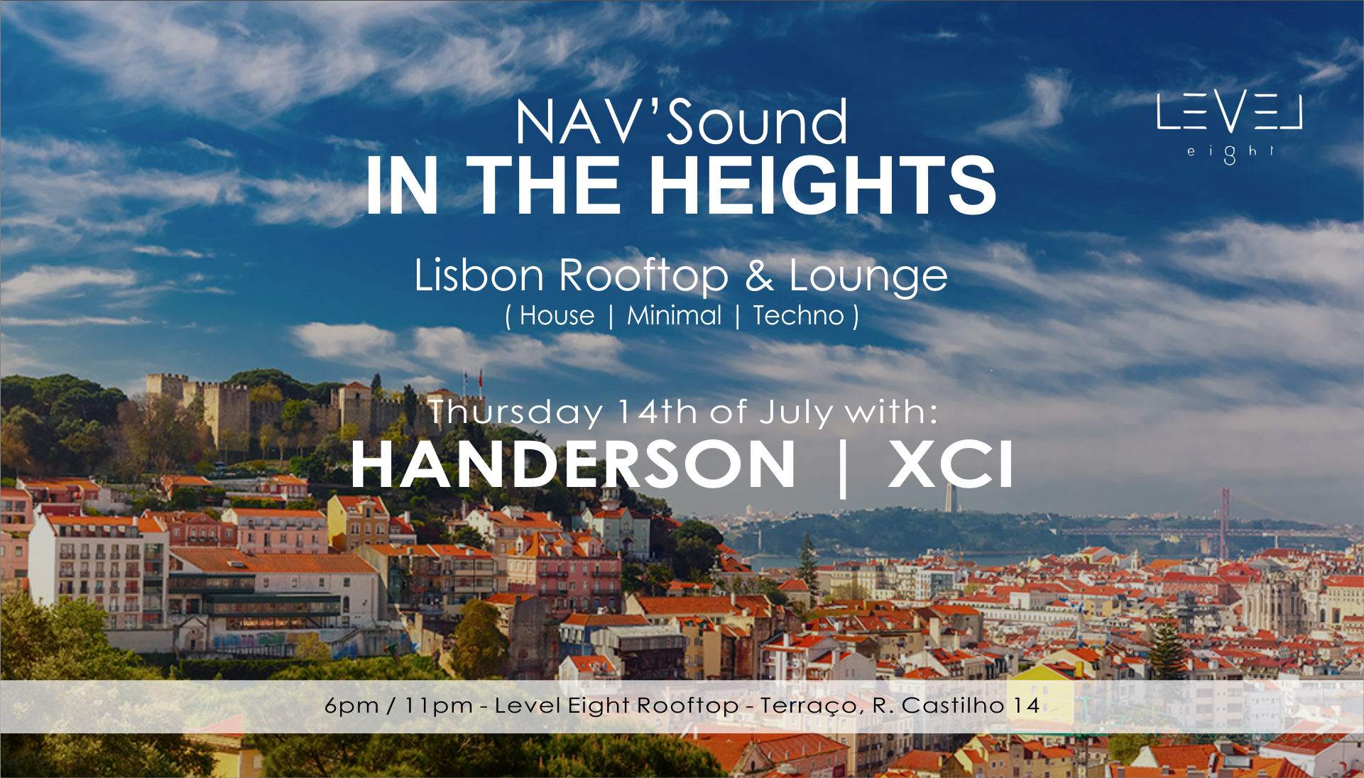 NAV'Sound on Rooftop - In the heights with Handerson + XCI - フライヤー表