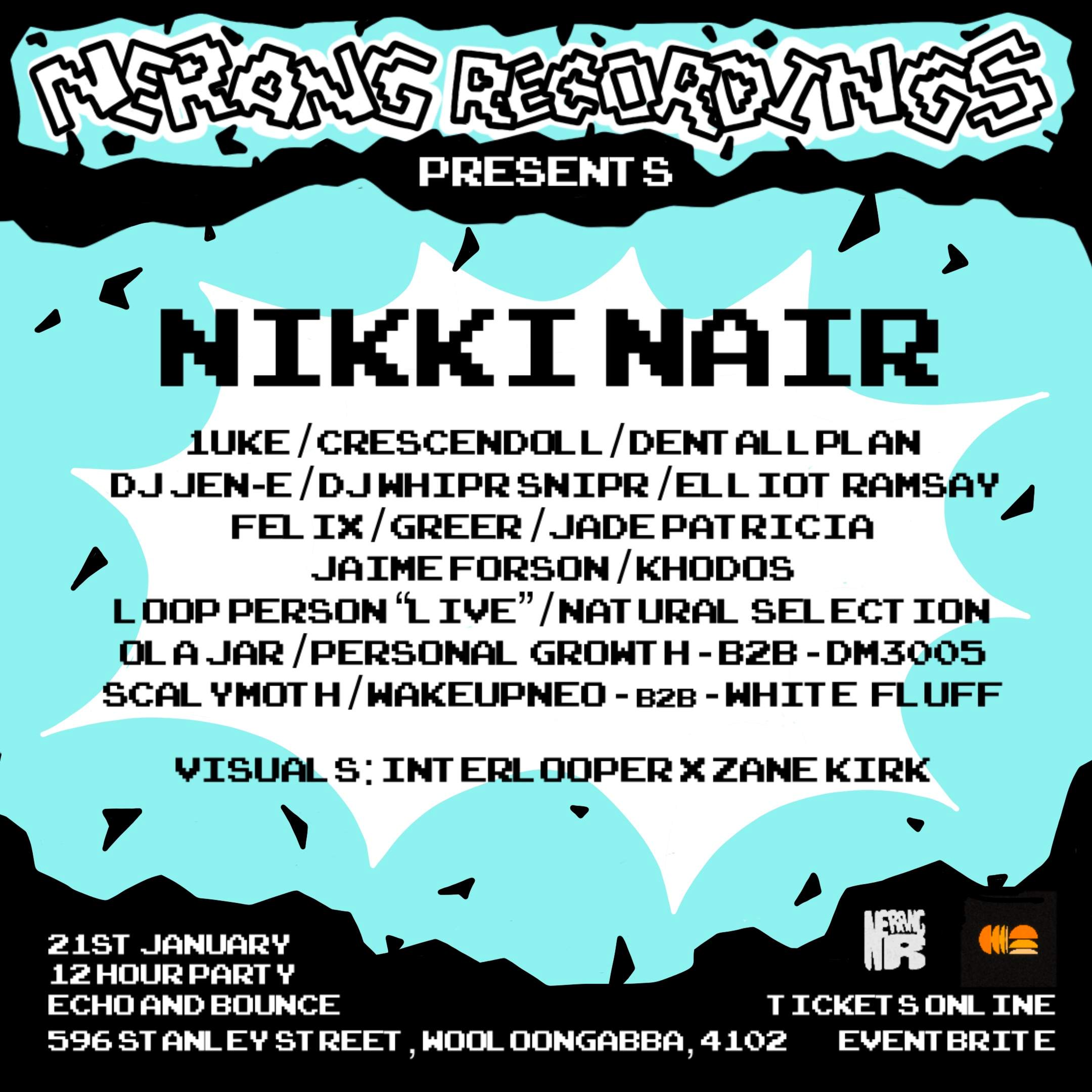 Nerang Fest Ft Niki Nair, 20 Artist Affair - フライヤー裏