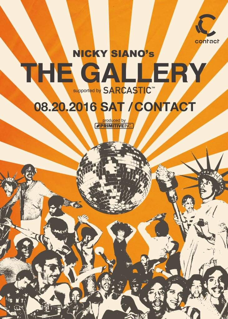 Nicky Siano's The Gallery Supported by Sarcastic - フライヤー表