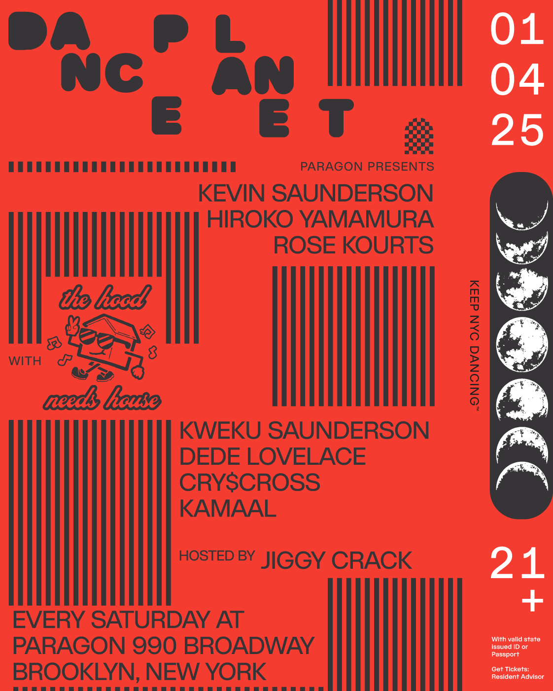 Dance Planet: Kevin Saunderson, Hiroko Yamamura, Rose Kourts + The Hood  Needs House at Paragon, New York City