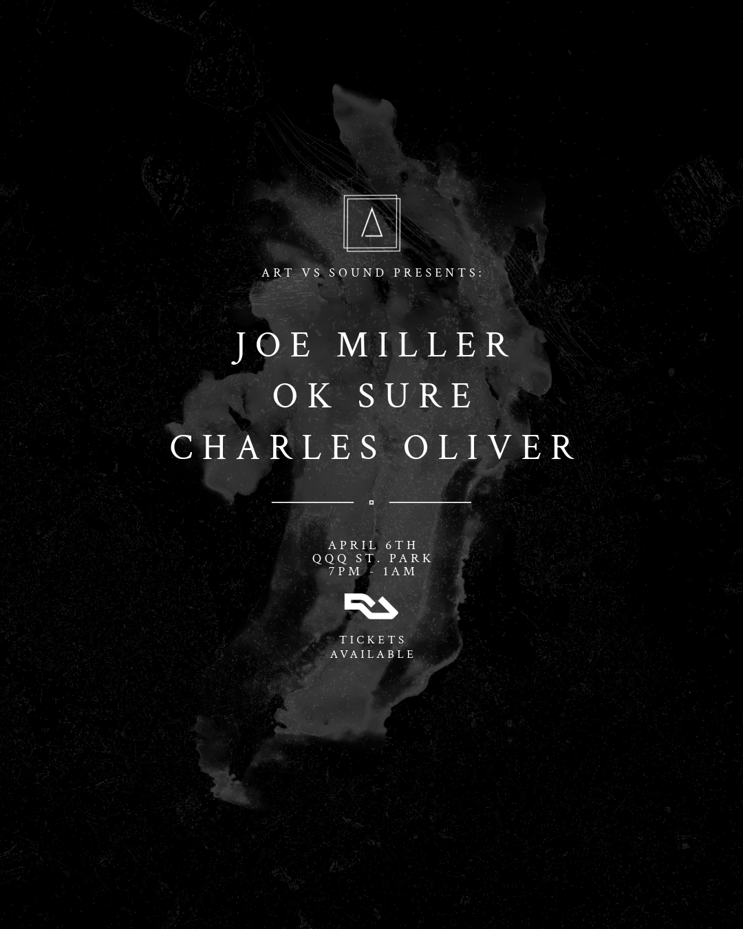 ᴀʀᴛ ᴠꜱ ꜱᴏᴜɴᴅ // Joe Miller, Ok Sure, Charles Oliver - フライヤー表